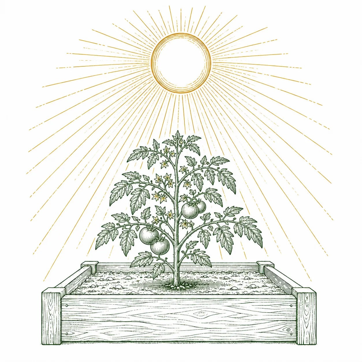 Full sun illustration