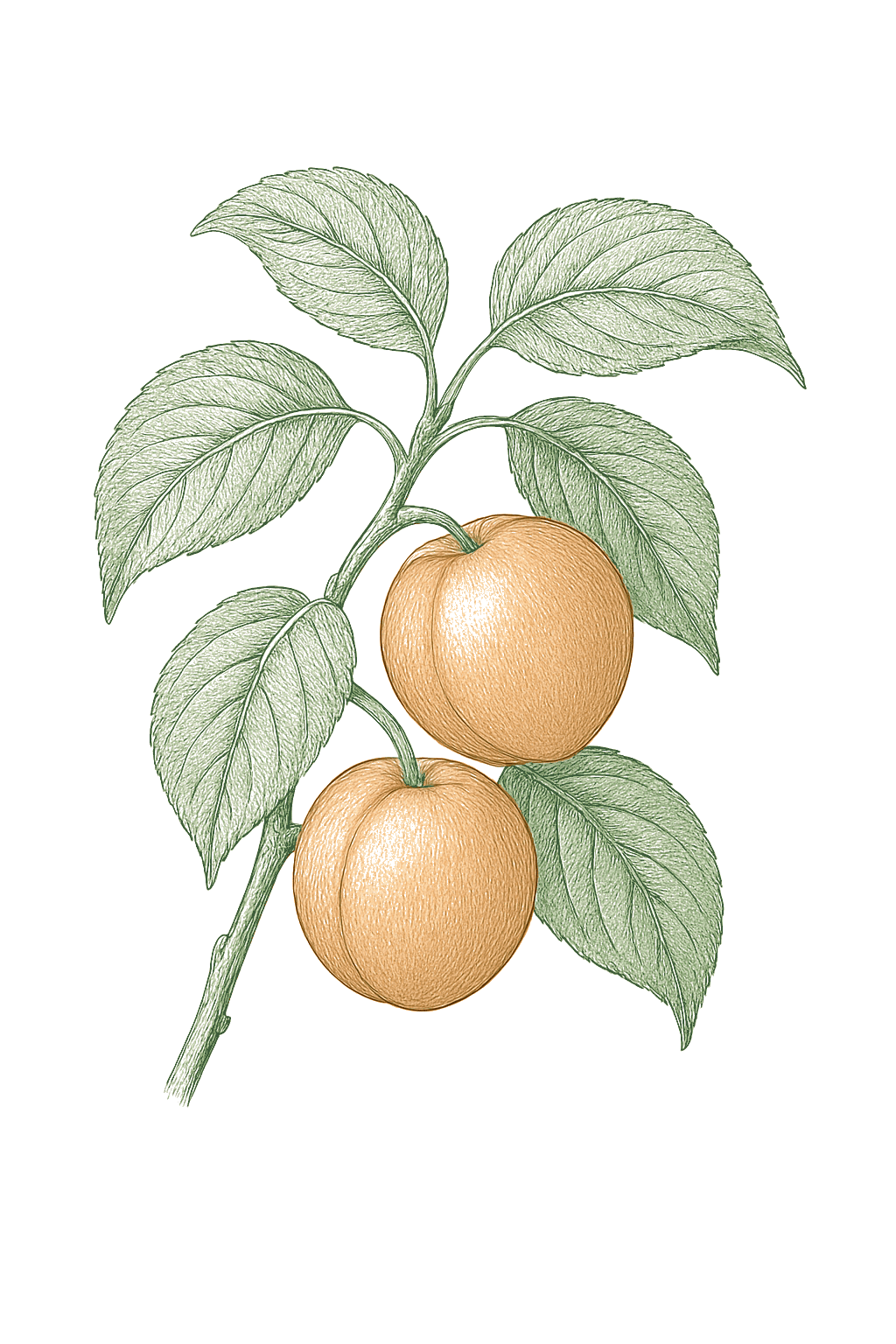 Apricot mature plant