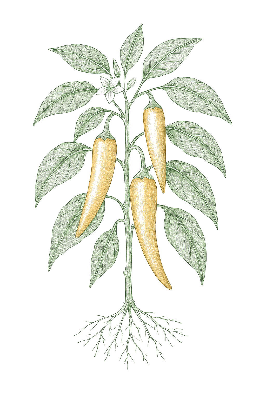 Banana Pepper mature plant