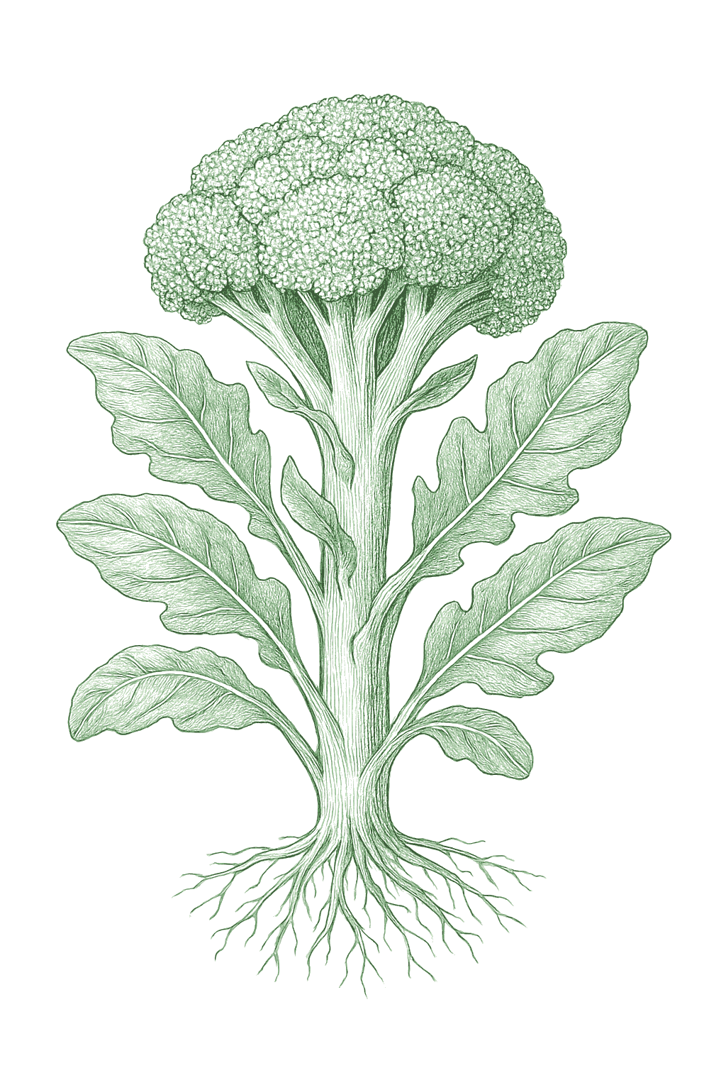 Broccoli mature plant