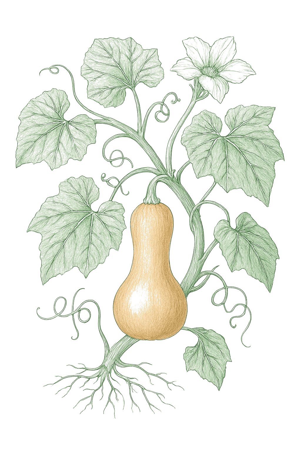 Butternut Squash mature plant