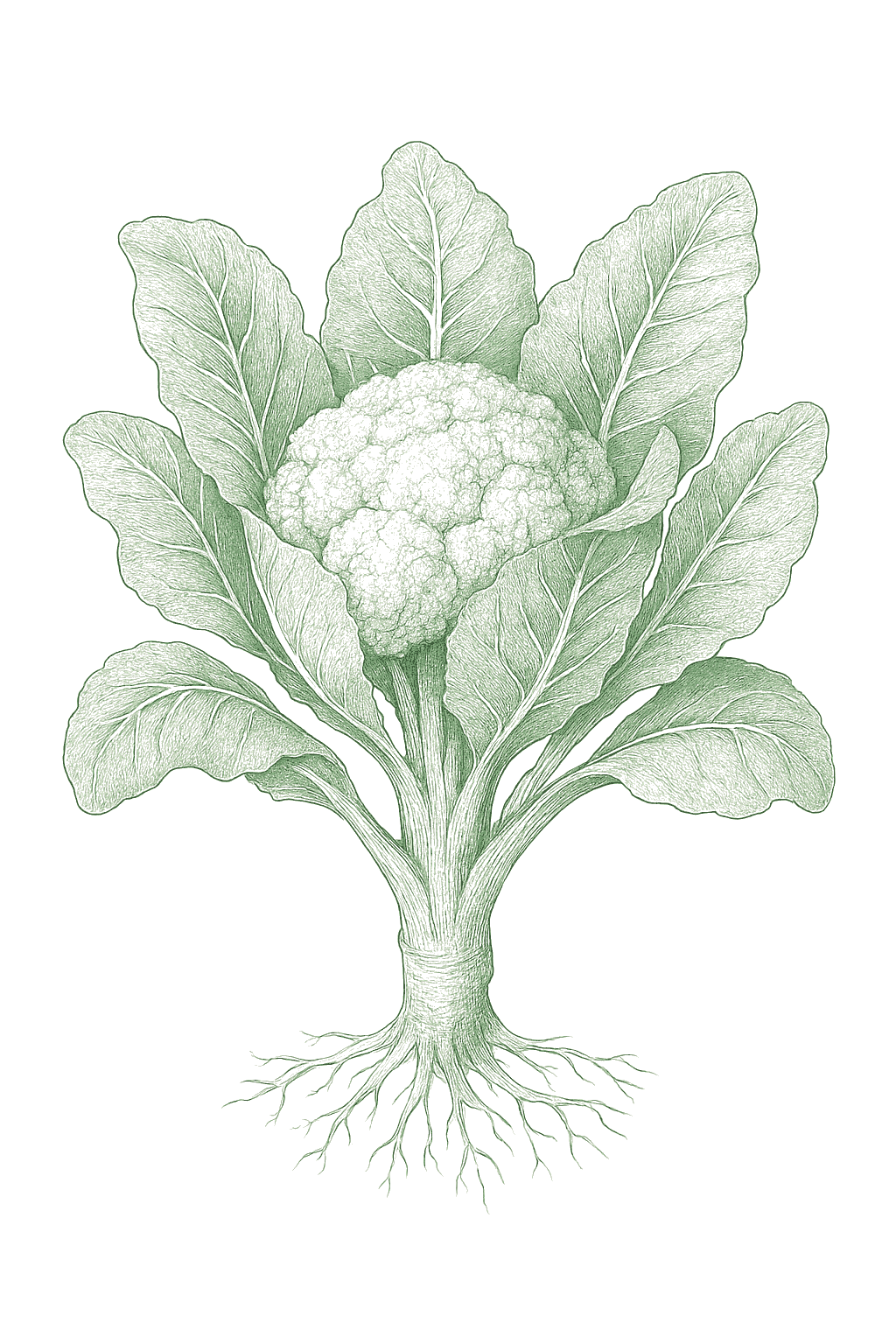 Cauliflower mature plant
