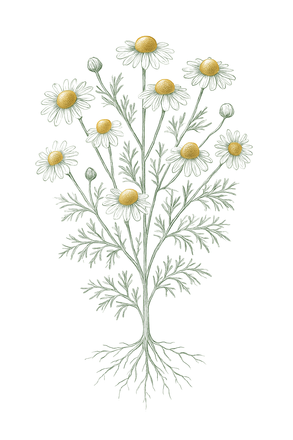 Chamomile mature plant