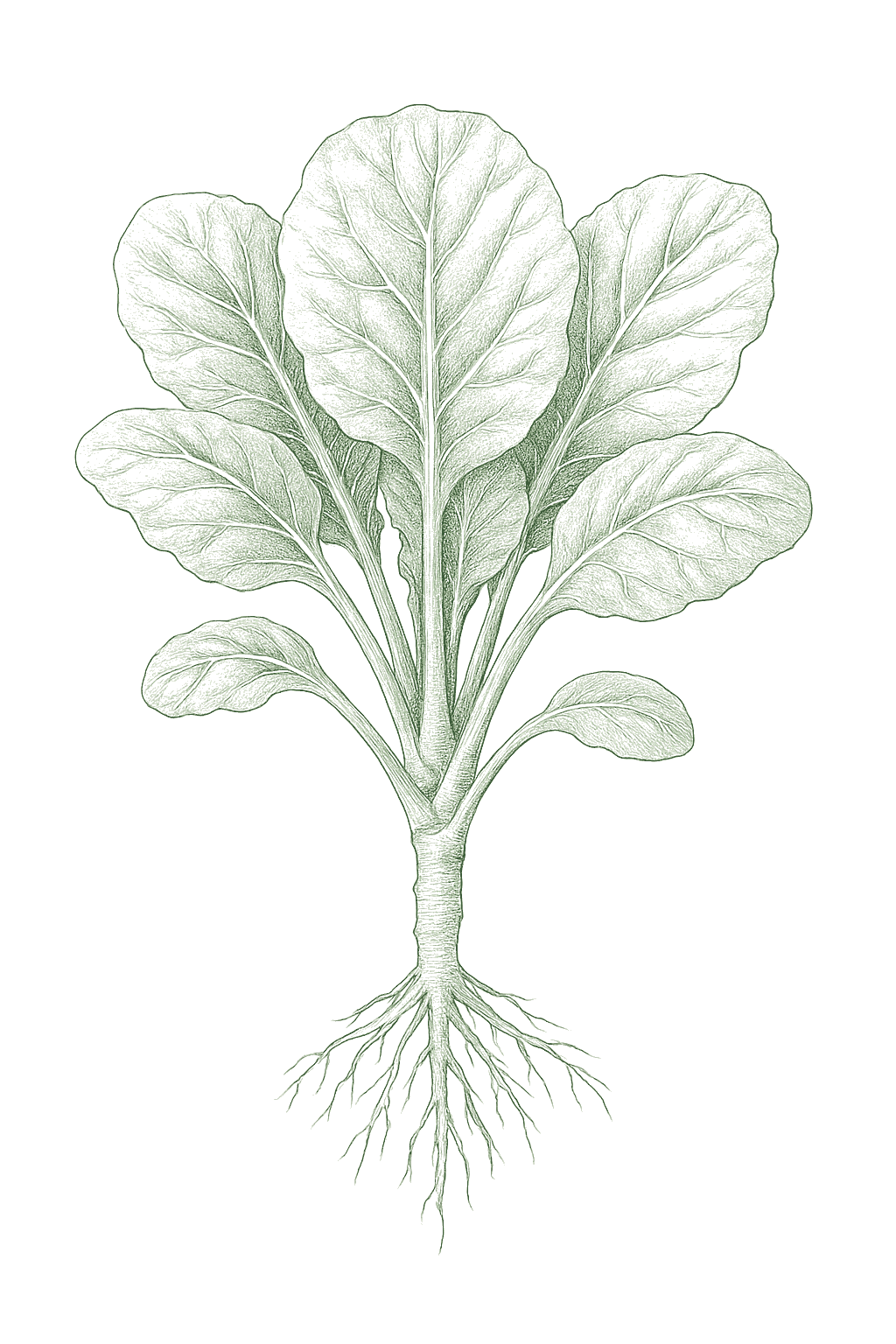 Collards (Collard Greens) mature plant