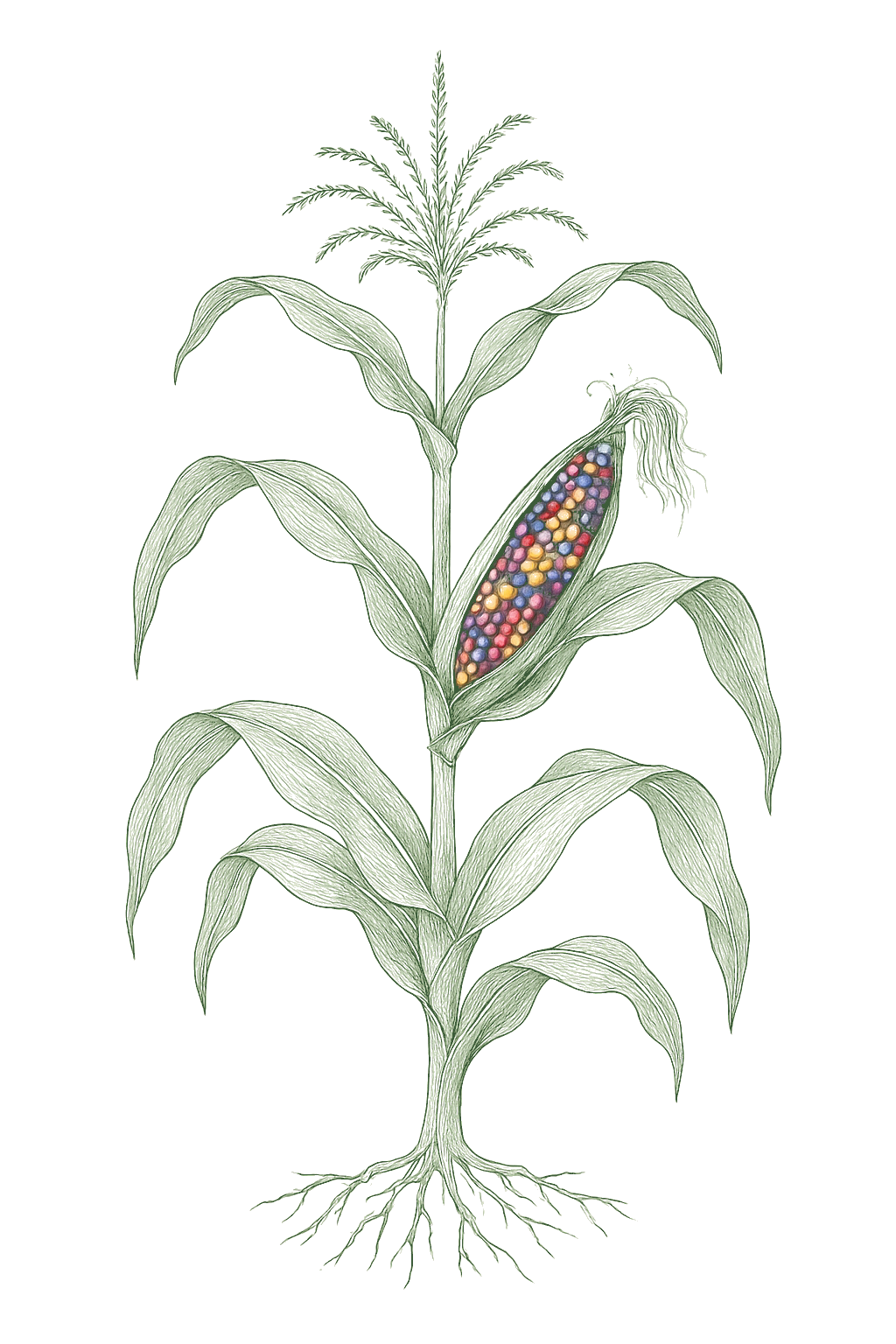 Flint Corn mature plant