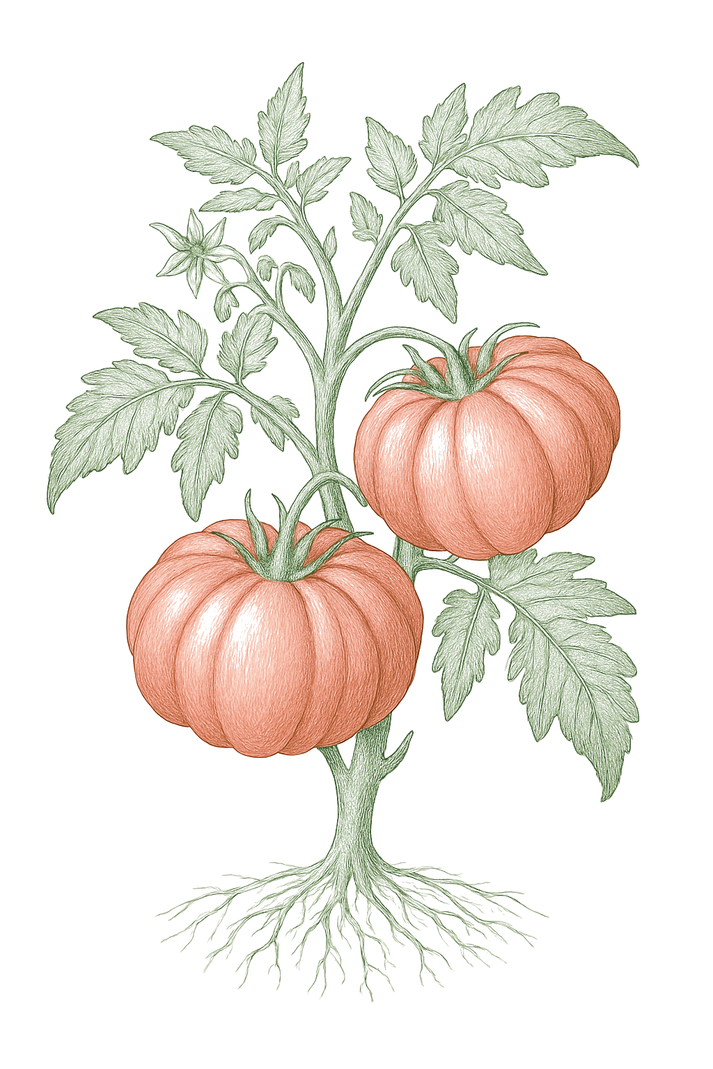 Heirloom Tomato mature plant