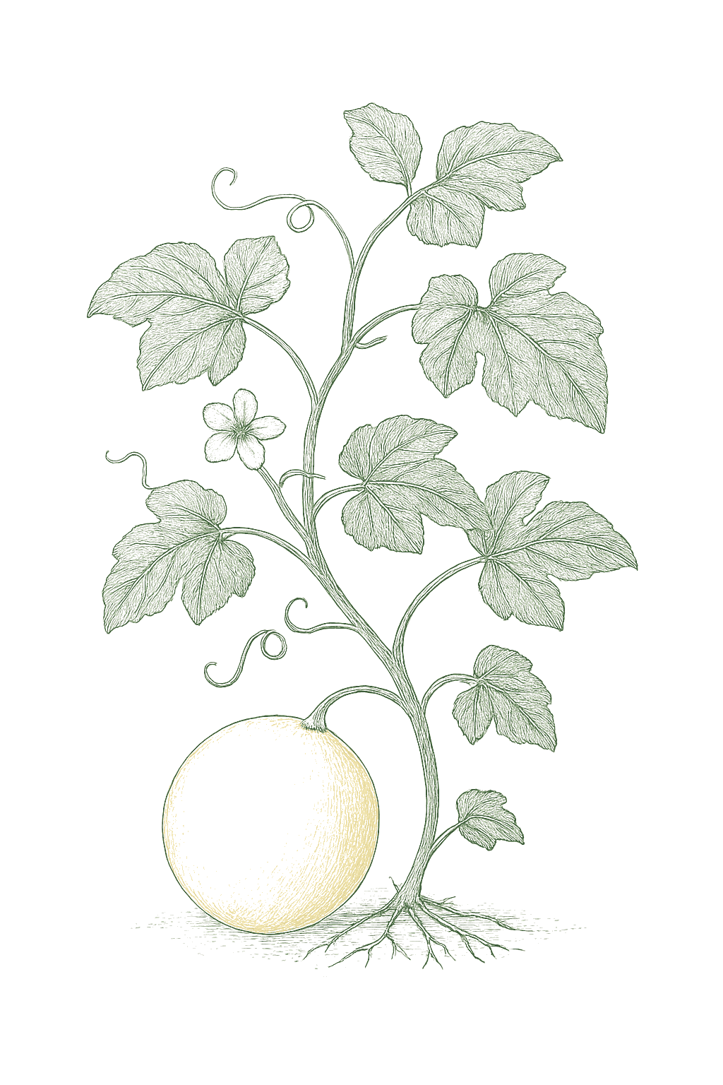 Honeydew Melon mature plant
