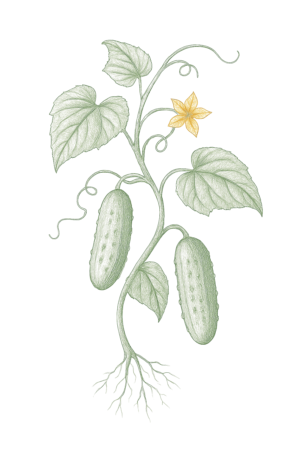 Pickling Cucumber mature plant