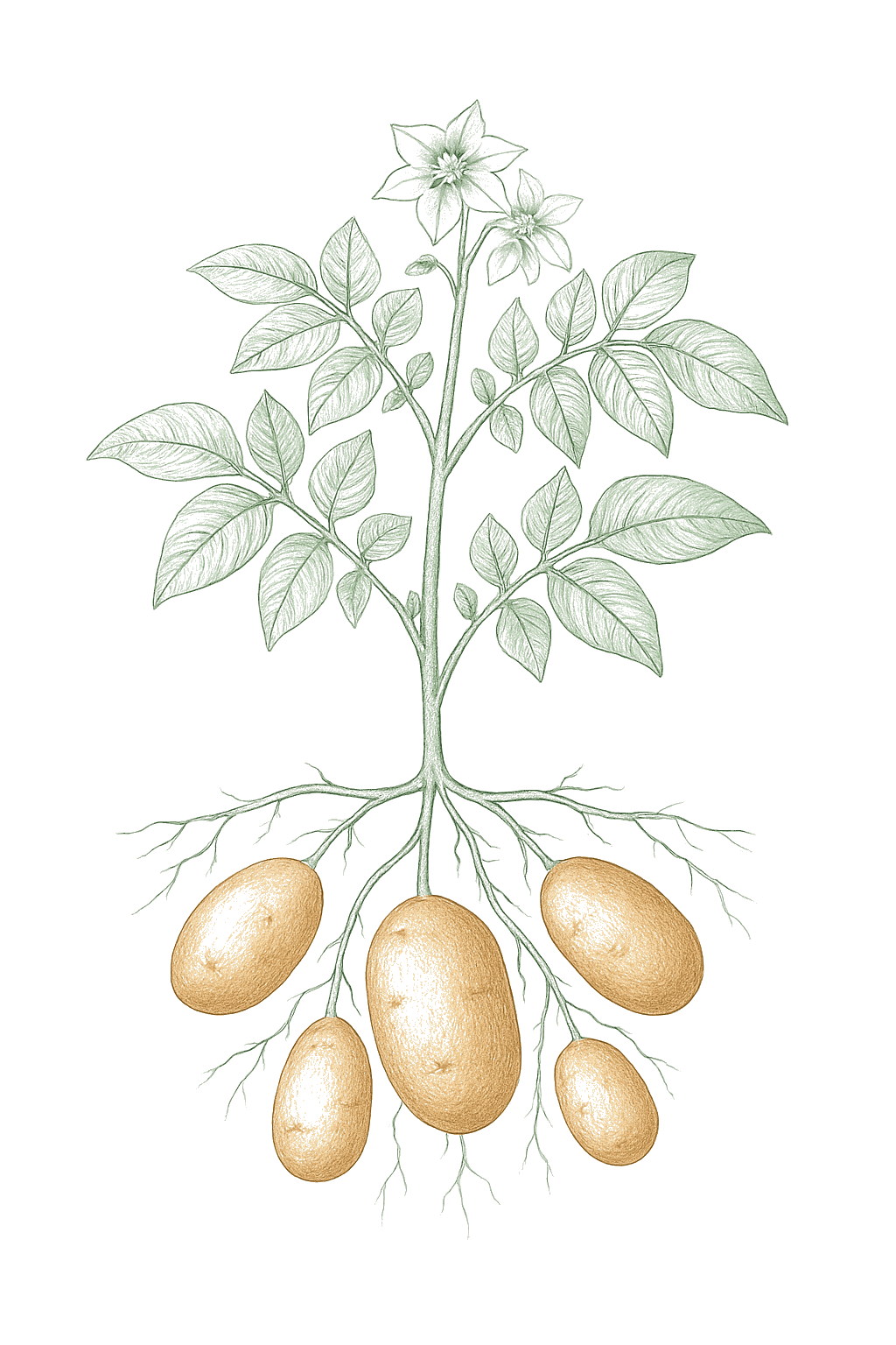 Potato mature plant