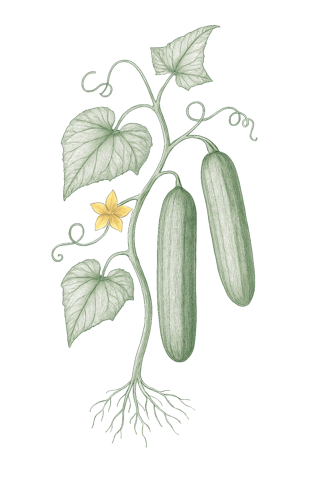 Slicing Cucumber mature plant