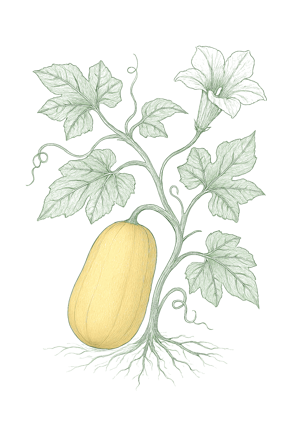 Spaghetti Squash mature plant