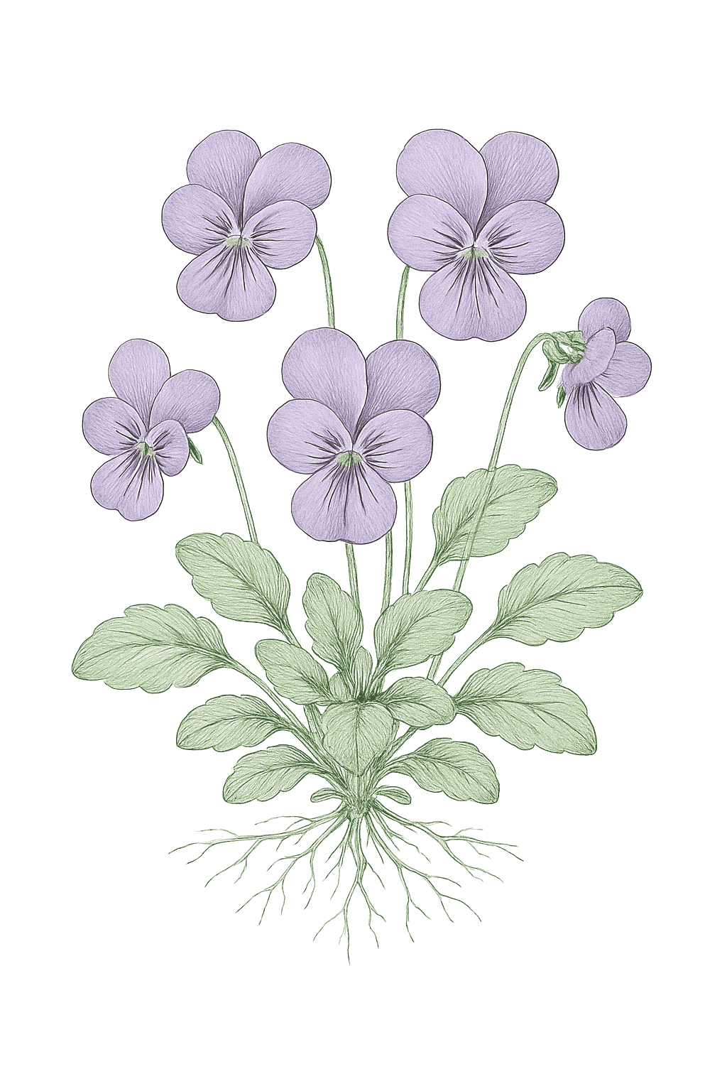 Viola mature plant