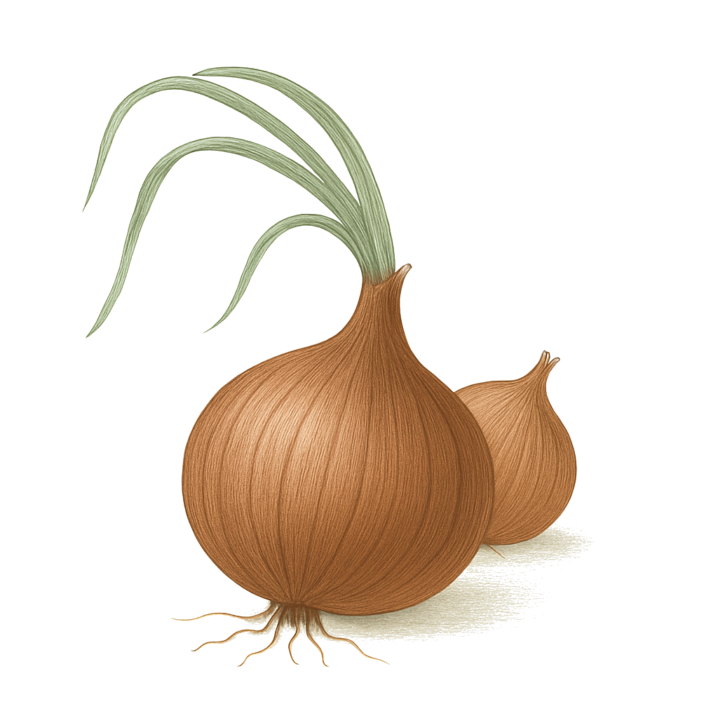 Yellow Sweet Spanish onion illustration