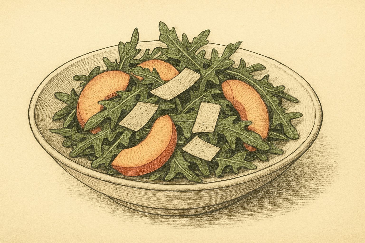 Garden Arugula & Peach Salad