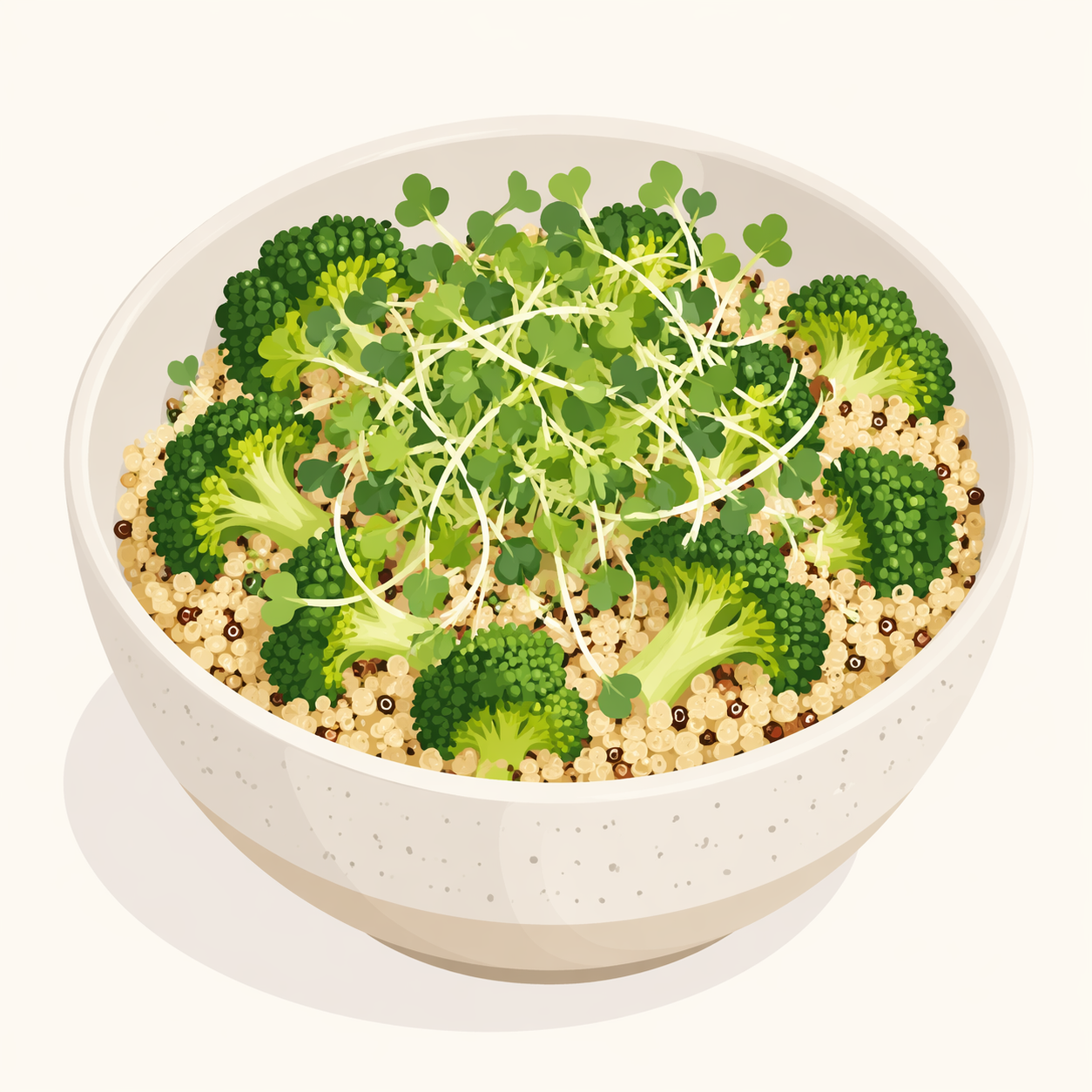 Broccoli Microgreen Grain Bowl