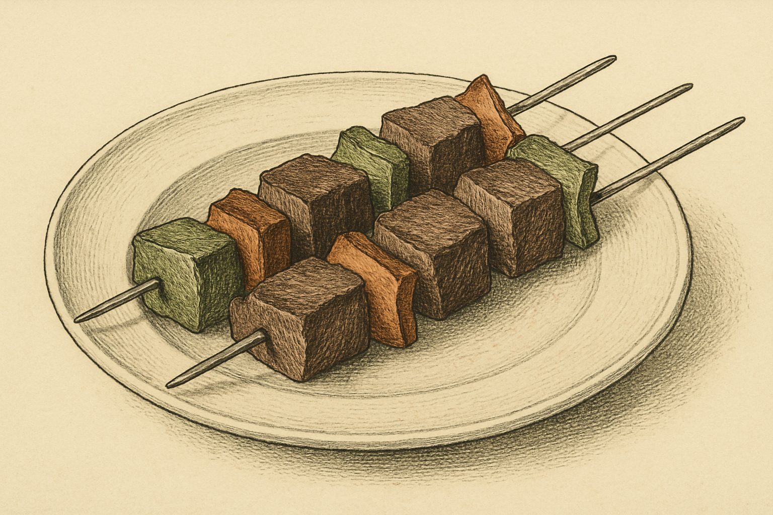 Bell Pepper & Steak Skewers