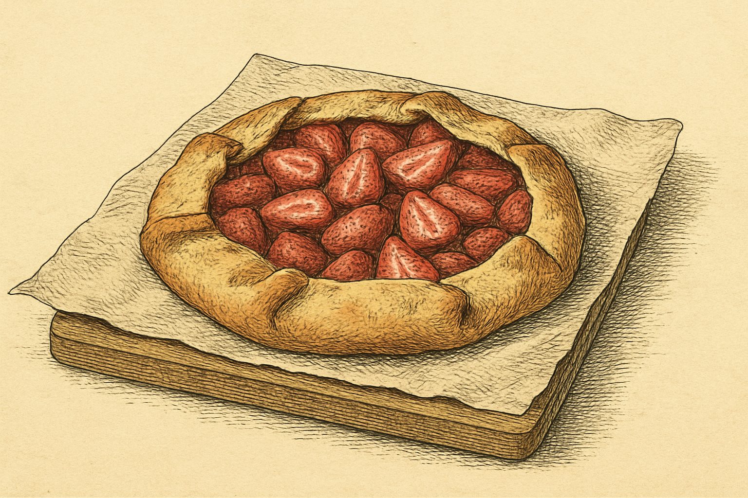 Rustic Strawberry Galette