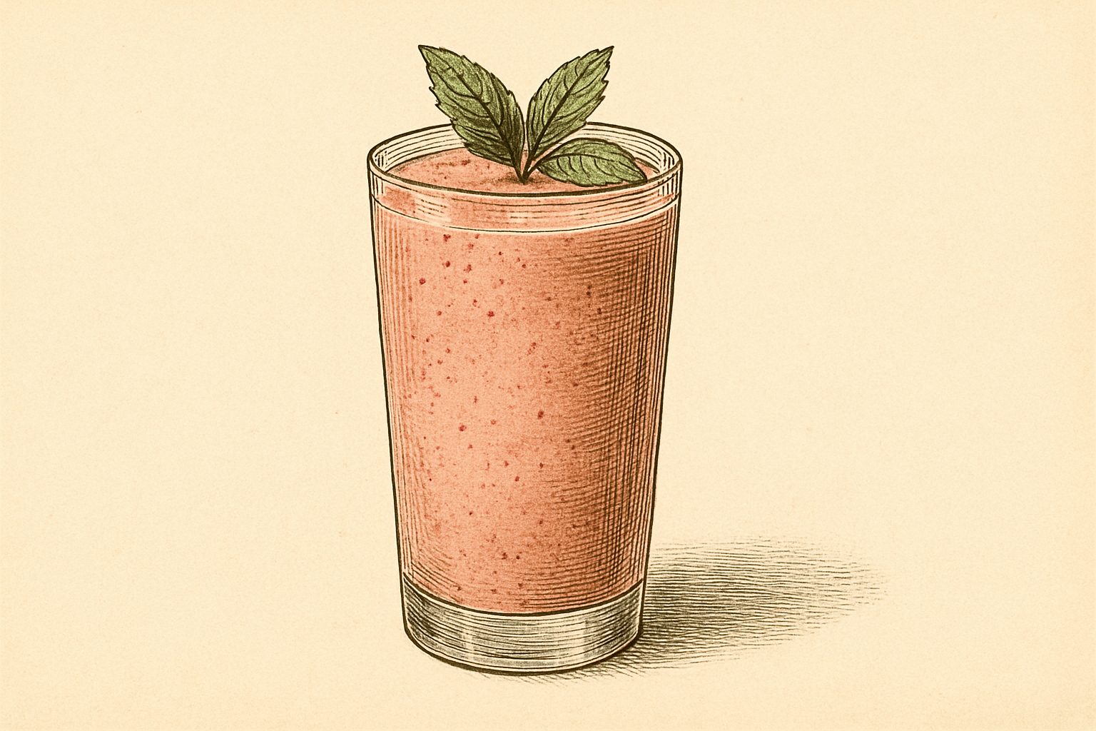 Strawberry & Garden Mint Smoothie